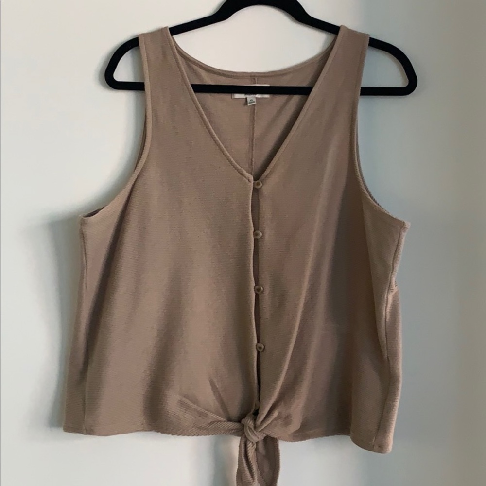 Madewell Tie Front V Neck Tank